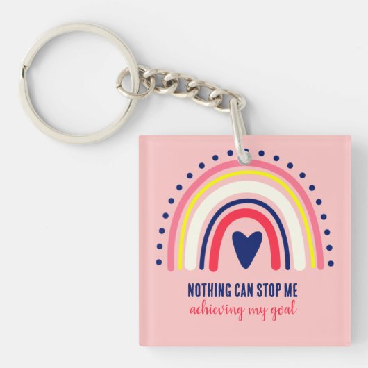 INSPIREREND QUOTE MODERN BOHO REGENBOOG SLEUTELHANGER (Voorkant)