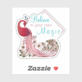 Inspirerend quote mooie pauw sticker (Vel)