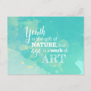 Inspirerend quote over Vergrijzing, Quotation Briefkaart