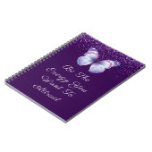 Inspirerend Quote paarse glitters vlinder Notitieboek (Linkerzijde)