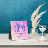 Inspirerend Quote Paarse Waterverf Elephant Fotoplaat (Insitu)