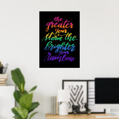 Inspirerend quote Rainbow Poster (Thuiskantoor)