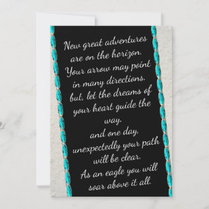 Inspirerend quote Santa Fe afstuderen kaarten
