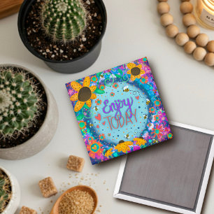 Inspirerend Quote Schattigee Trendy Bloemen Magneet