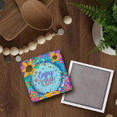 Inspirerend Quote Schattigee Trendy Bloemen  Magneet