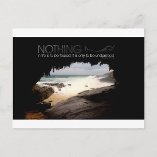 Inspirerend quote van Marie Curie Briefkaart