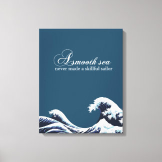 Inspirerend Quote Wall Art Decor a Smooth Zee Canvas Afdruk
