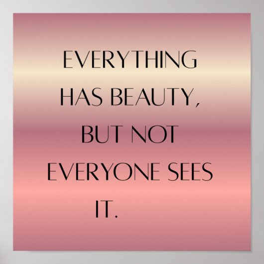 Inspirerend Quote Wall Art Poster – Modern Minim (Voorkant)