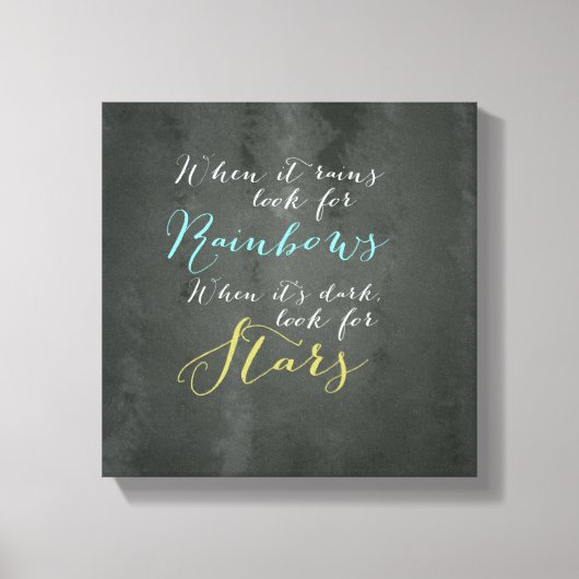 Inspirerend Quote Wall Canvas Afdruk (Voorkant)