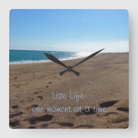 Inspirerend Quote Wall-klok Vierkante Klok (Voorkant)