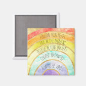 Inspirerend quotes Rainbow Magneet (Voorkant / Achterkant)