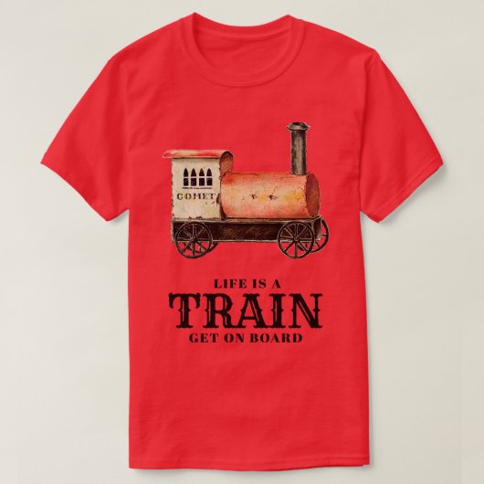 Inspirerend quotes voor de trein t-shirt (Design voorkant)