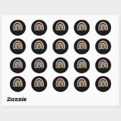 Inspirerend regenboog ronde sticker (Vel)