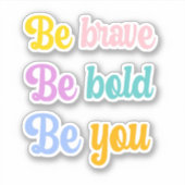 Inspirerend regenboogschrift sticker (Voorkant)