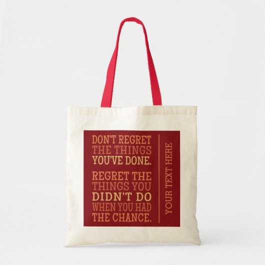 INSPIREREND REGRETS CANVAS TASSEN (Voorkant)