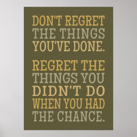 INSPIREREND REGRETS POSTER (Voorkant)