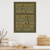 INSPIREREND REGRETS POSTER (Keuken)