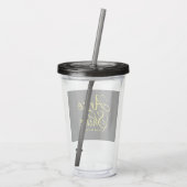 Inspirerend reise en shine Faith Black Acryl Drinkbeker (Achterkant)