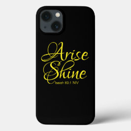 Inspirerend reise en shine Faith Black iPhone 13 Hoesje