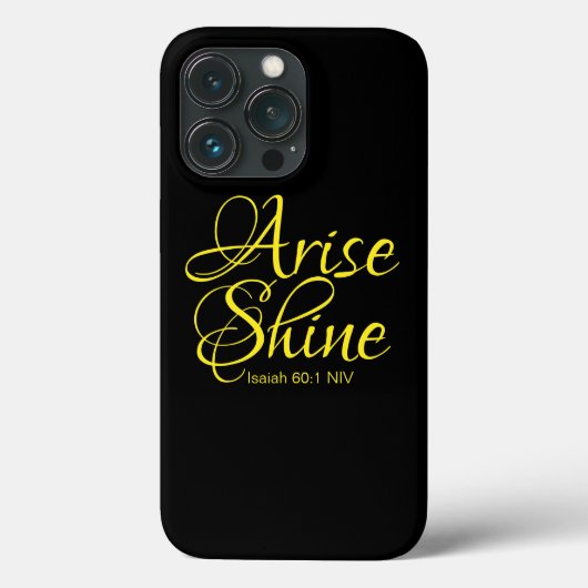 Inspirerend reise en shine Faith Black Case-Mate iPhone Case (Achterkant)