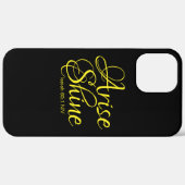Inspirerend reise en shine Faith Black Case-Mate iPhone Case (Achterkant (horizontaal))