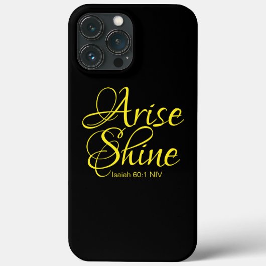 Inspirerend reise en shine Faith Black Case-Mate iPhone Case (Achterkant)