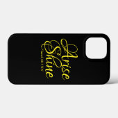 Inspirerend reise en shine Faith Black Case-Mate iPhone Case (Achterkant (horizontaal))