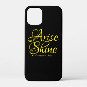 Inspirerend reise en shine Faith Black iPhone 12 Mini Hoesje