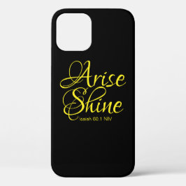 Inspirerend reise en shine Faith Black iPhone 12 Hoesje