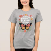 Inspirerend Retro Floral Butterfly T-shirt (Voorkant)