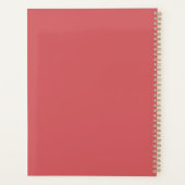 Inspirerend rode retrobloem planner (Achterkant)