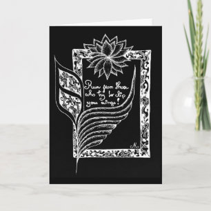 Inspirerend rode vlaggen geïllustreerd citaat kaart