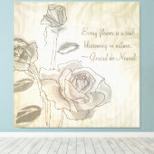 Inspirerend  Roos gewikkeld Canvas (Insitu (Houten vloer))