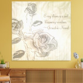 Inspirerend  Roos gewikkeld Canvas (Insitu (Woonkamer))