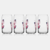 Inspirerend Roze Hoop Vlinder Blikvorm Glas (Rechts)