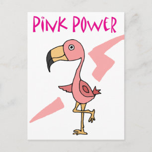 Inspirerend Roze Power Flamingo Bird Briefkaart