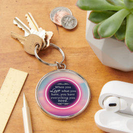 Inspirerend roze wolk sleutelhanger