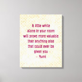 Inspirerend Rumi Quote Canvas Afdruk (Voorkant)