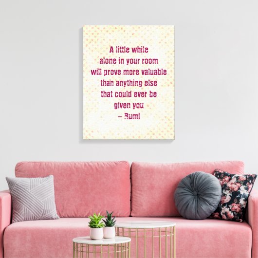 Inspirerend Rumi Quote Canvas Afdruk (Insitu (Woonkamer))