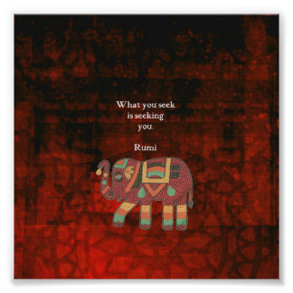 Inspirerend Rumi Wat u zoekt Citaat Foto Afdruk