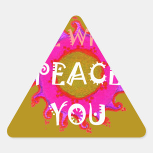 Inspirerend rust zijn met u Vector Design Art Driehoek Sticker