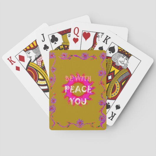 Inspirerend rust zijn met u Vector Design Art Pokerkaarten (Achterkant)