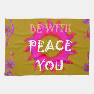 Inspirerend rust zijn met u Vector Design Art Theedoek