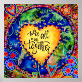 Inspirerend samen aanmoedigen citaat hart poster (Voorkant)