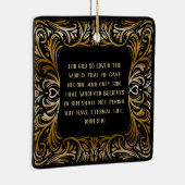 Inspirerend Schrift Johannes 3:16 Kerstgeschenk Keramisch Ornament (Rechts)