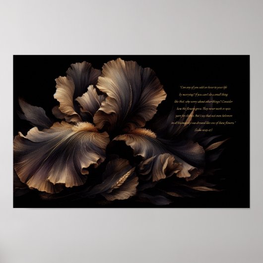 Inspirerend Schrift (Lukas 12:25-27) Poster (Voorkant)