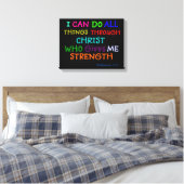 Inspirerend Schrift Verse Wrapped Canvas Print (Insitu (Slaapkamer))