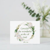 Inspirerend Scriptcitaat Witte Rozen Bloem Briefkaart (Staand voorkant)