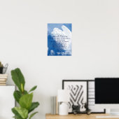 Inspirerend Scriptengel in wolken, Romeinen Poster (Thuiskantoor)