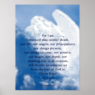 Inspirerend Scriptengel in wolken, Romeinen Poster